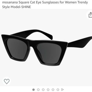 Mosanana Cat Eye Black Sunglasses